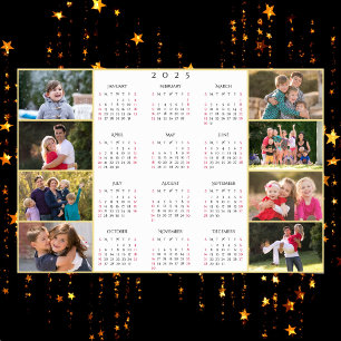 Affiche Collage photo de famille personnalisé 8 Calendrier