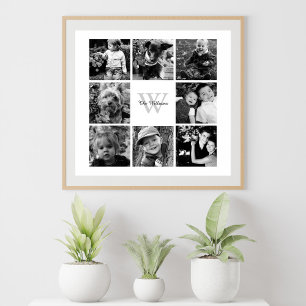Affiche Collage photo de famille personnalisée