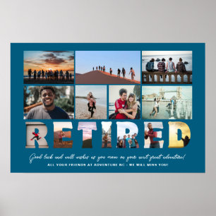 Affiche Collage photo de la caisse de retraite du travaill