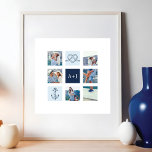 Affiche Collage Photo De L'Engagement Personnalisé Liant L<br><div class="desc">Notre toile de collage de grille photo moderne et minimale est parfaite pour afficher vos souvenirs de famille. Le design comprend une grille de 9 carré avec 4 carrés pour afficher vos propres souvenirs photo spéciaux. L'aménagement épuré, blanc et minimal, est parfait pour compléter n'importe quelle décoration de chambre. Le...</div>