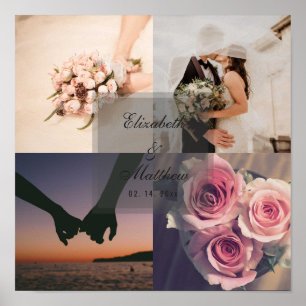 Affiche Collage photo de l'épouse et de la chambre d'anniv