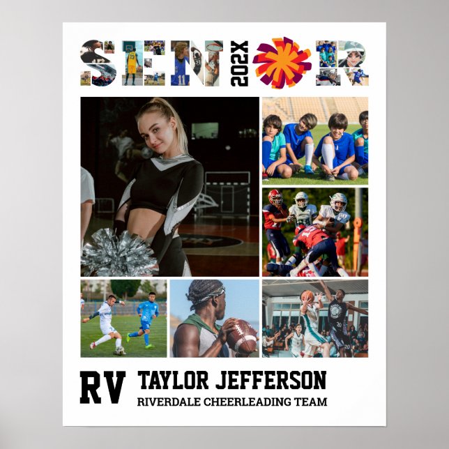 Affiche Collage photo de l'équipe de Cheer Senior Cheer (Devant)