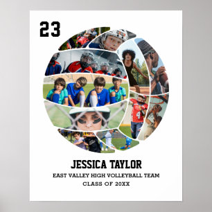 Affiche Collage photo de l'équipe de volleyball senior