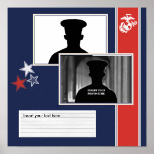 Affiche Collage photo de l'USMC Dress Blues