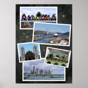Affiche Collage photo de Panama City