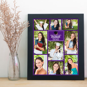 Affiche Collage photo de Purple Graduate 2023 Graduation