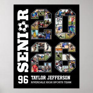 Affiche Collage photo d'équipe de football Senior 2026