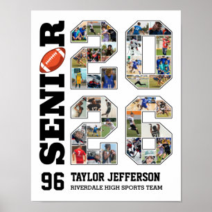 Affiche Collage photo d'équipe de football senior 2026