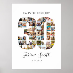Affiche Collage photo du 30e anniversaire