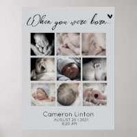 Collage photo émotionnel de votre naissance