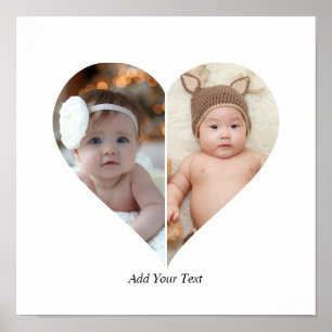 Affiche Collage photo en forme de coeur 2