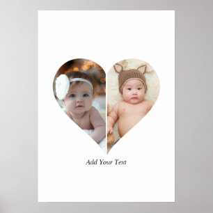 Affiche Collage photo en forme de coeur 2
