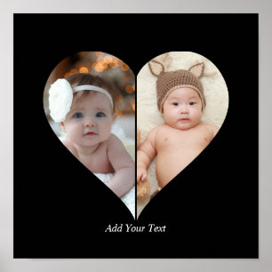 Affiche Collage photo en forme de coeur 2