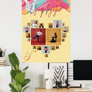 Affiche Collage photo féminin personnalisé sans excuses