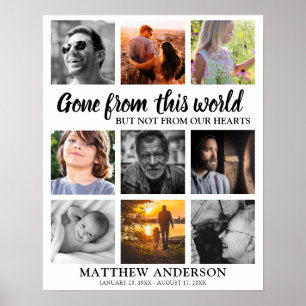 Affiche Collage photo funéraire   Mémorial