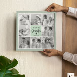 Affiche Collage Photo Meilleur Grand-Père Ever Pastel Mint<br><div class="desc">Cette belle photo de collage est la façon parfaite d'express votre amour pour votre grand-père. Doté du message chaleureux "We love you grand-pa" en lettres élégantes contre un arrière - plan de menthe pastel apaisant, ce morceau reflète la chaleur et l'affection que vous ressentez pour votre grand-père. Le design de...</div>