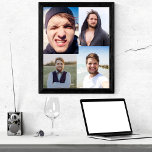 Affiche Collage photo Mettez votre visage sur un<br><div class="desc">Vous avez besoin d'un mur d'art ? Ce poster est parfait pour customiser avec des photos de votre propre visage ou de n'importe quelle photo. Il a une impression de collage tout sur collage qui est prêt à être customisé avec jusqu'à 4 photos. Le collage convient mieux aux photos verticales...</div>