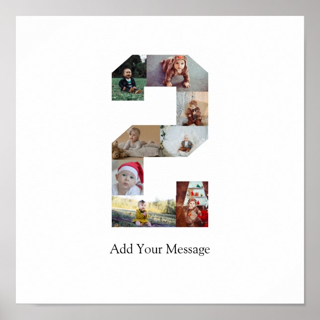 Affiche Collage photo n°2 noir et blanc (Devant)