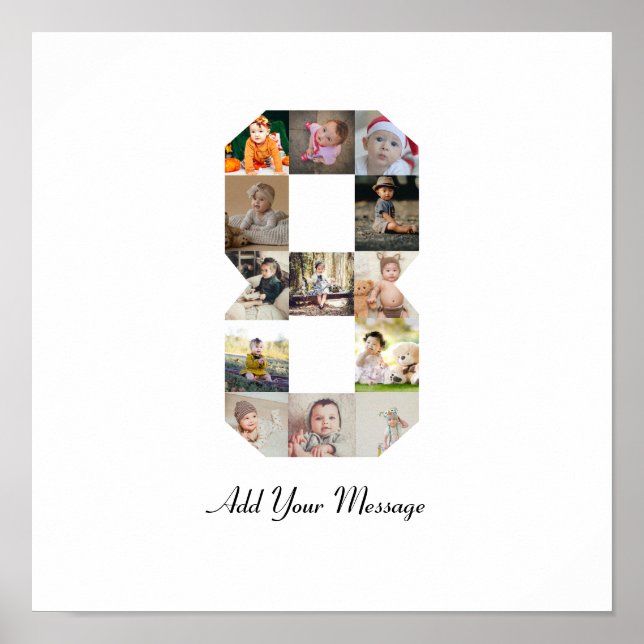 Affiche Collage photo n°8 noir et blanc (Devant)