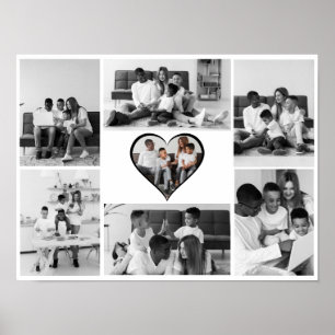 Affiche Collage photo noir et blanc 7
