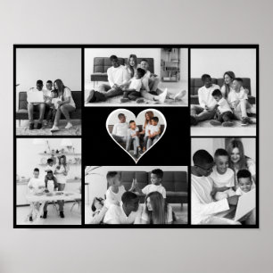 Affiche Collage photo noir et blanc 7