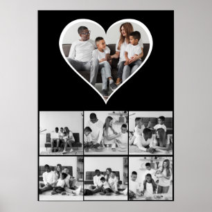 Affiche Collage photo noir et blanc 7