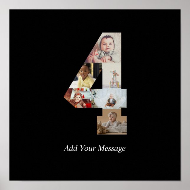 Affiche Collage photo noir et blanc numéro 4 (Devant)