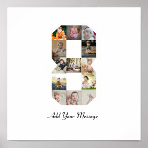 Affiche Collage photo noir et blanc numéro 8