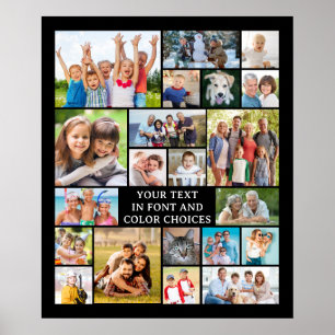 Affiche Collage photo personnalisé 21 avec couleur sur mes