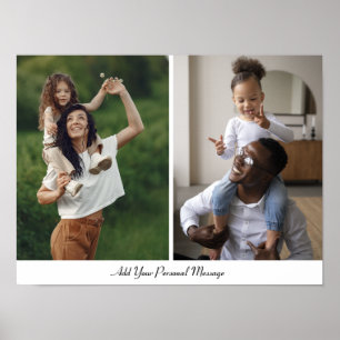 Affiche Collage photo personnalisé 2 avec texte personnali