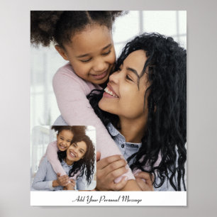 Affiche Collage photo personnalisé 2 avec texte personnali