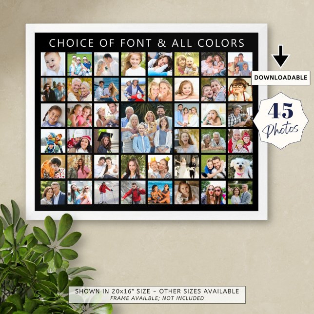 Affiche Collage photo personnalisé 45 (Créateur téléchargé)