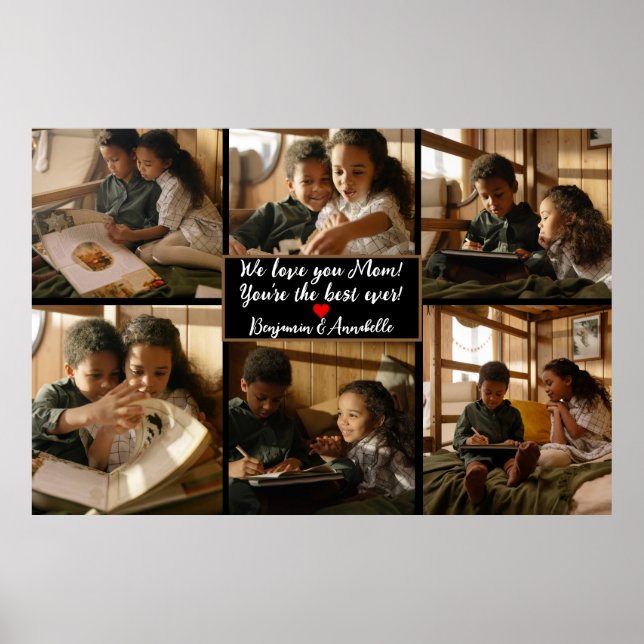 Affiche Collage photo personnalisé 6 (Devant)