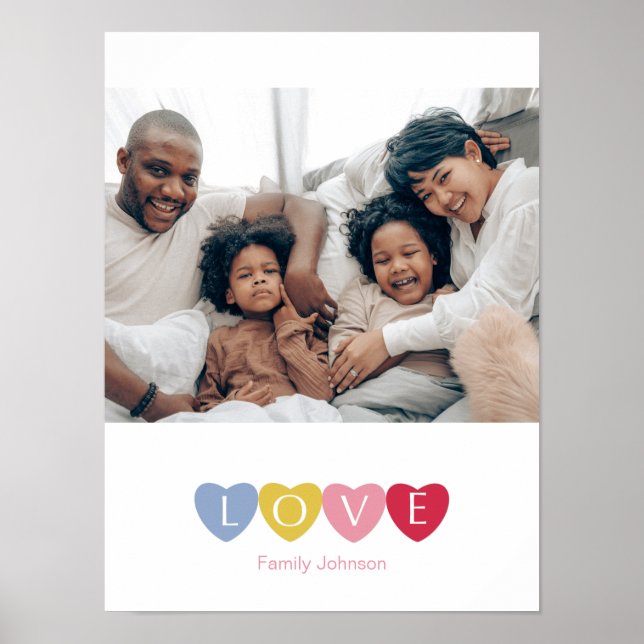 Affiche Collage photo personnalisé amour famille simple (Devant)