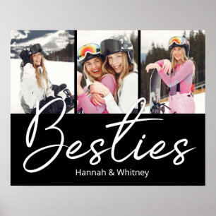Affiche Collage photo personnalisé du script Besties