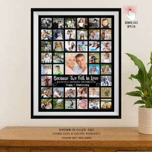 Affiche Collage photo personnalisé pour anniversaire 41 av