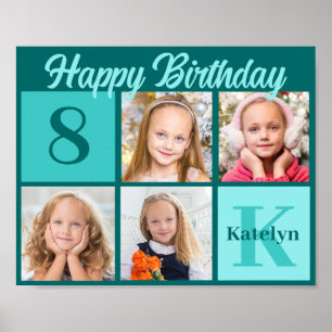 Affiche Collage photo personnalisé pour une fête d'anniver