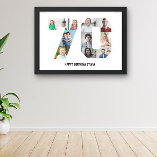 Affiche Collage photo pour 70e anniversaire