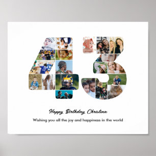 Affiche Collage photo pour les 43 ans