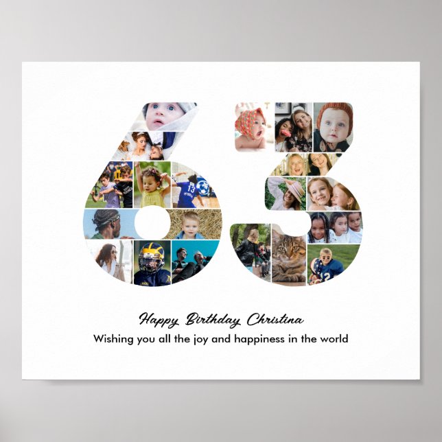 Affiche Collage photo pour les 63 ans (Devant)