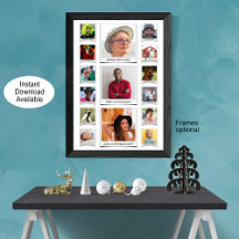 Collage Photo Retro Personnalisé Et Texte