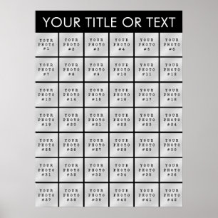 Affiche Collage photo simple 42 couleur personnalisée sur 