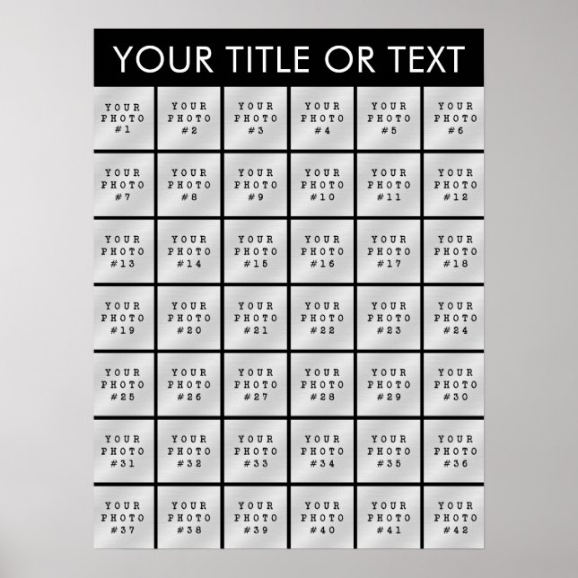 Affiche Collage photo simple 42 couleur personnalisée sur  (Devant)