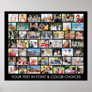 Affiche Collage photo simple 49 formes multiples