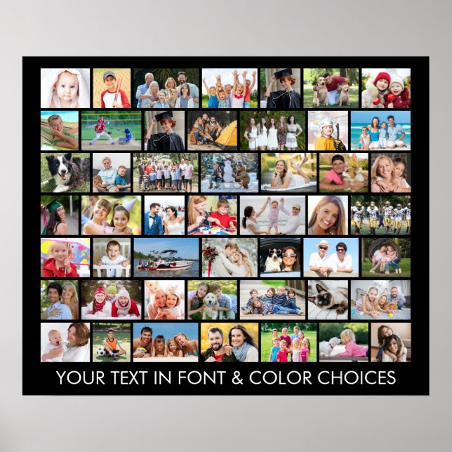 Affiche Collage photo simple 49 formes multiples (Devant)