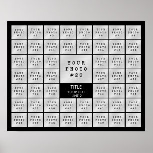 Affiche Collage photo simple 51 Couleur personnalisée sur 