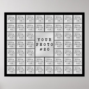 Affiche Collage photo simple 51 Couleur personnalisée sur 