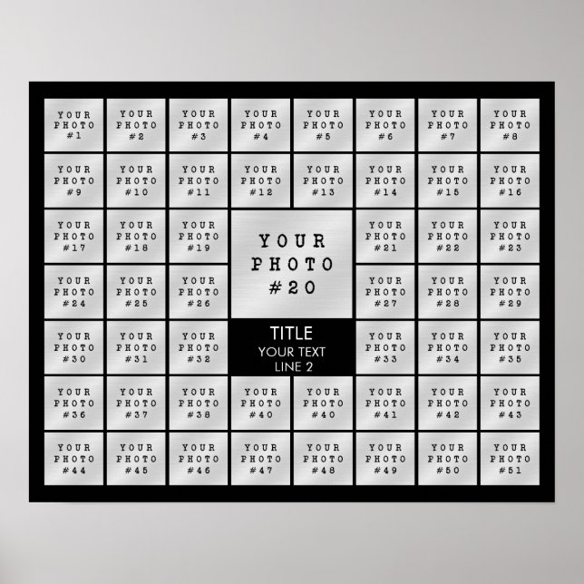 Affiche Collage photo simple 51 Personnalisé Couleur sur m (Devant)