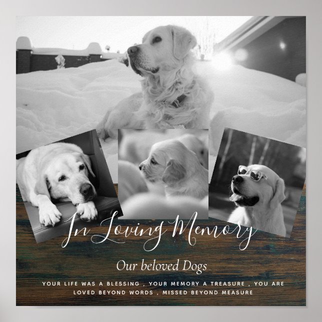 Affiche Collage photo souvenir avec poème commémoratif pou (Devant)