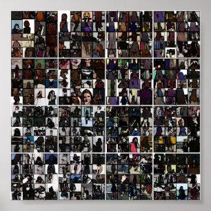 Affiche Collage sans visage massif